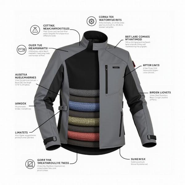 Structure d'une veste Gore-Tex 3 couches Rukka