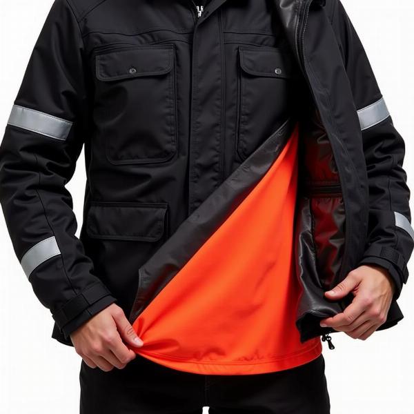 Veste moto hiver avec doublure thermique amovible