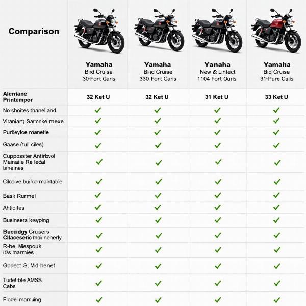 Comparaison des différents modèles Yamaha Cruiser