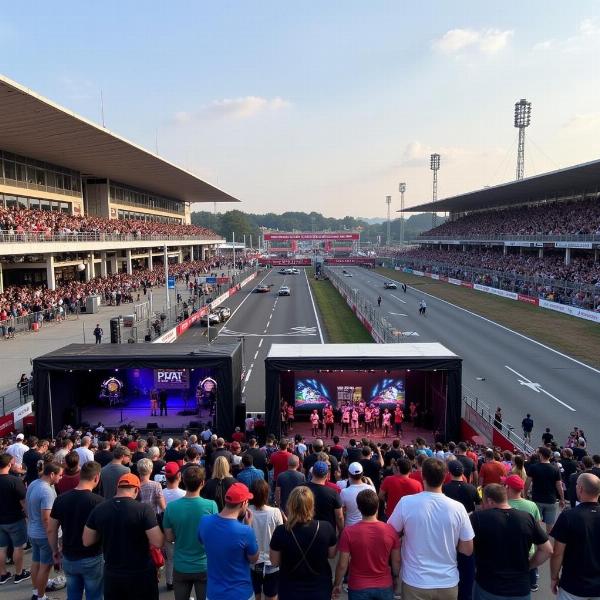 Spectateurs profitant des animations lors des 24h du Mans Moto 2024