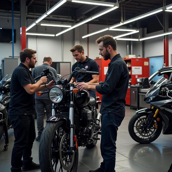 Atelier d'entretien chez 3C Motos