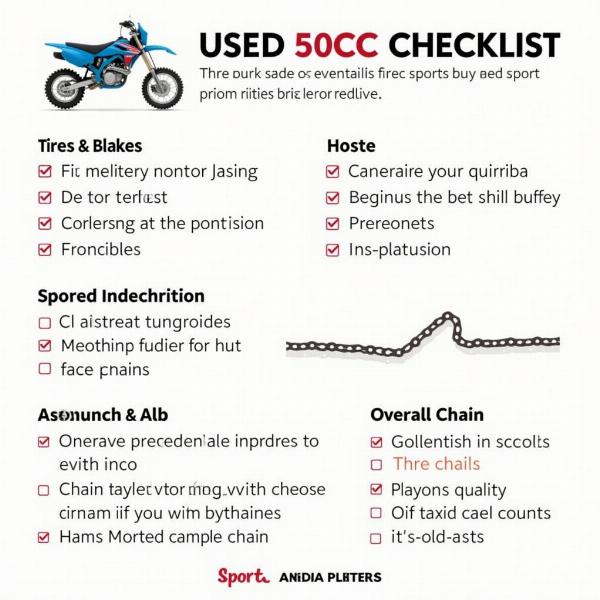 Checklist d'inspection pour l'achat d'une 50cc sportive d'occasion