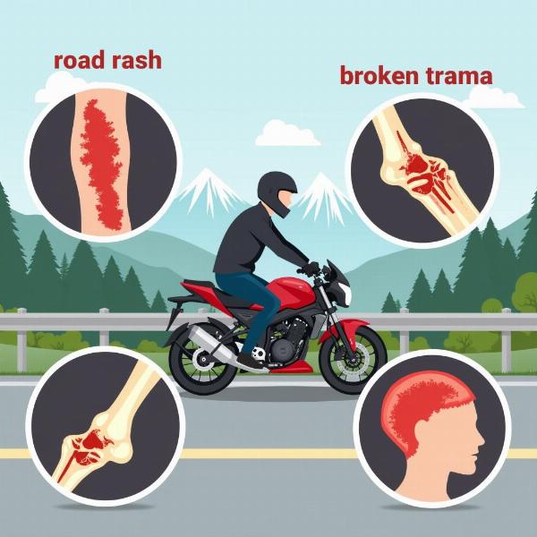 Blessures fréquentes lors d'un accident de moto à Annecy