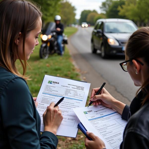 Remplir un constat amiable après un accident de moto à Aubenas