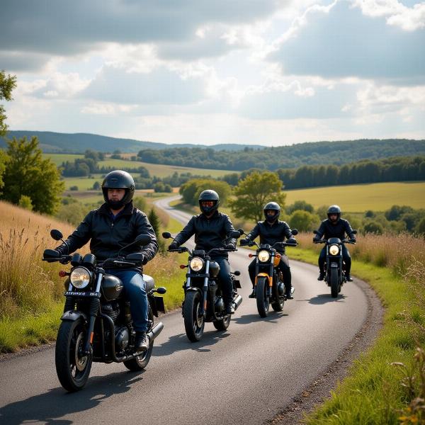 Balade moto à Angers