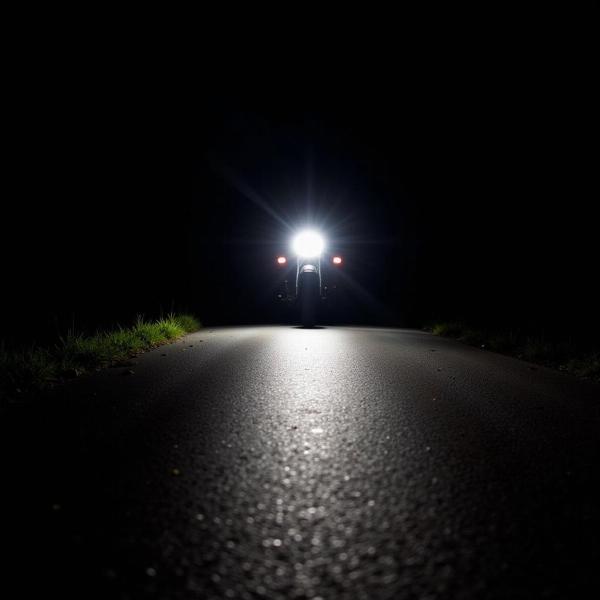 Barre LED moto puissante illuminant la route de nuit