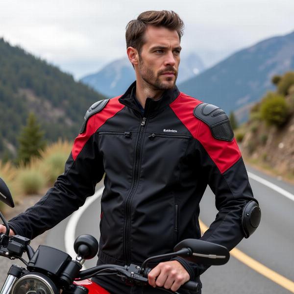 Blouson moto hiver homme avec protections