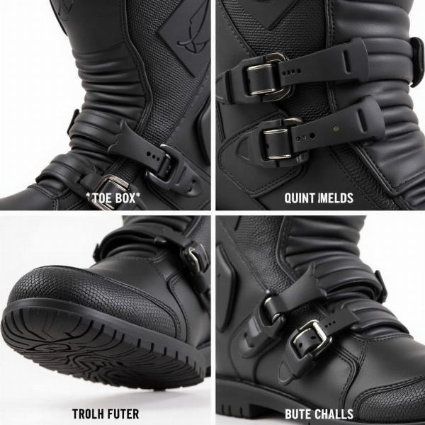 Bottes motocross pour la protection des pieds et chevilles