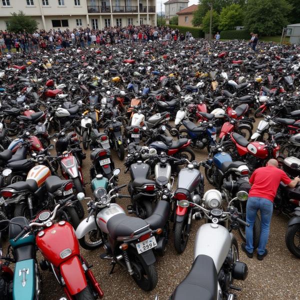 Pièces détachées moto dans une casse en France