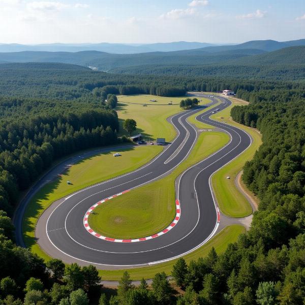 Vue aérienne du circuit de Ledenon