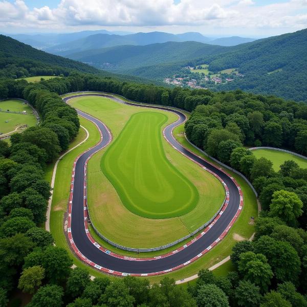 Vue aérienne du circuit Pau-Arnos