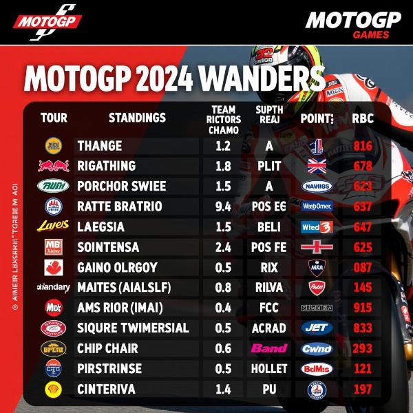 Classement des pilotes MotoGP 2024