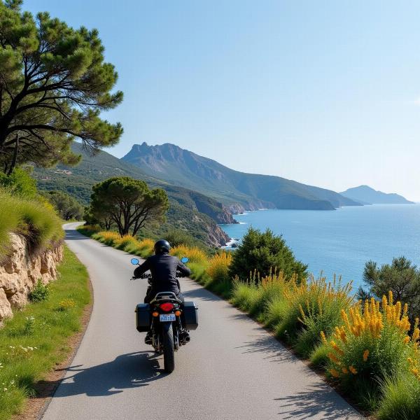 Tour de Corse à moto au printemps