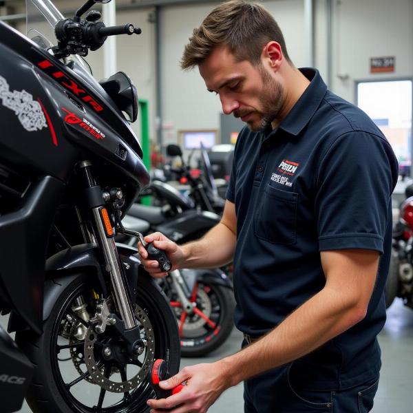 Déroulement du contrôle technique moto