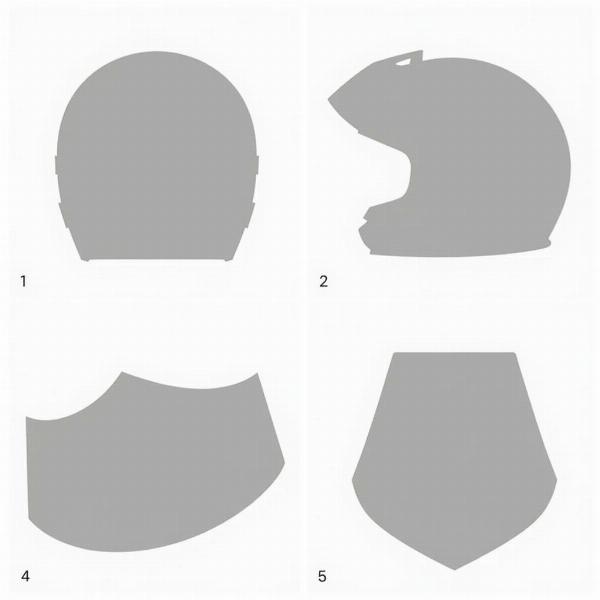 Dessin casque moto : formes basiques