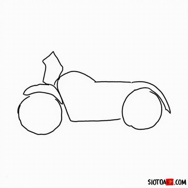 Dessiner une moto facile étape 1