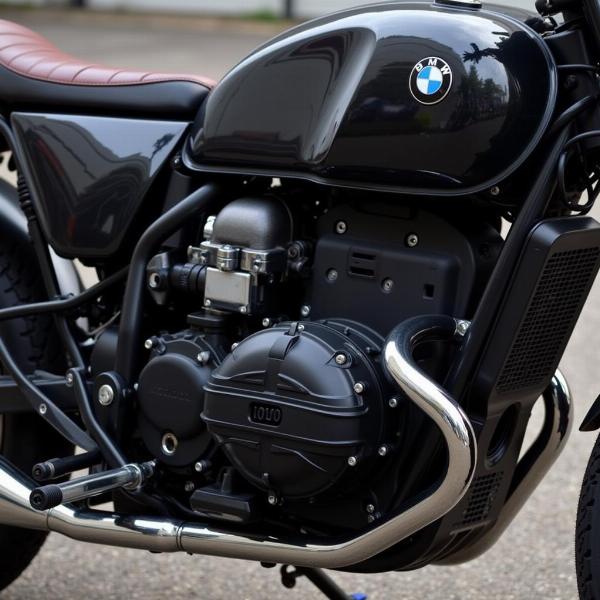 Détails du moteur d'une BMW Scrambler