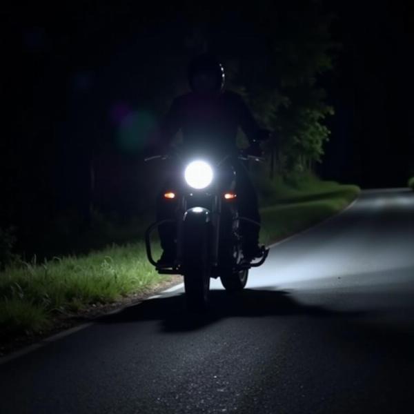 Éclairage LED moto de nuit