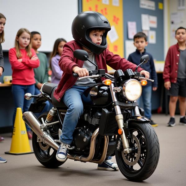 Éducation routière enfants sécurité moto