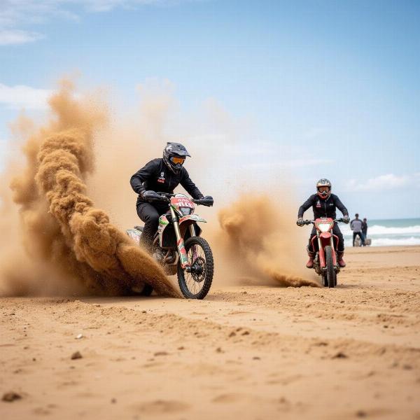 Course endiablée sur la plage du Touquet lors de l'Enduropale 2024