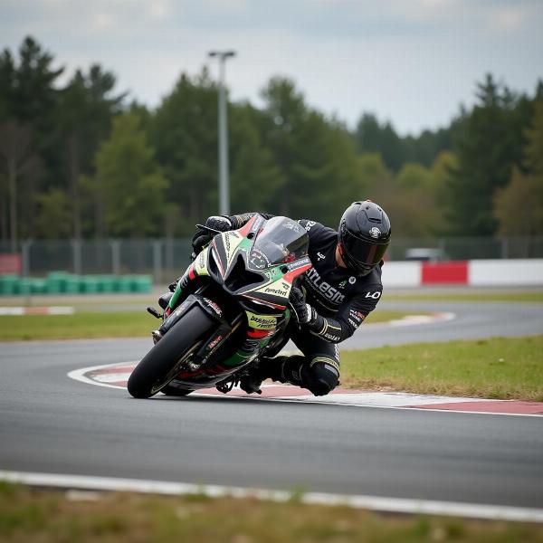 Entraînement au circuit de Lédenon pour le permis moto