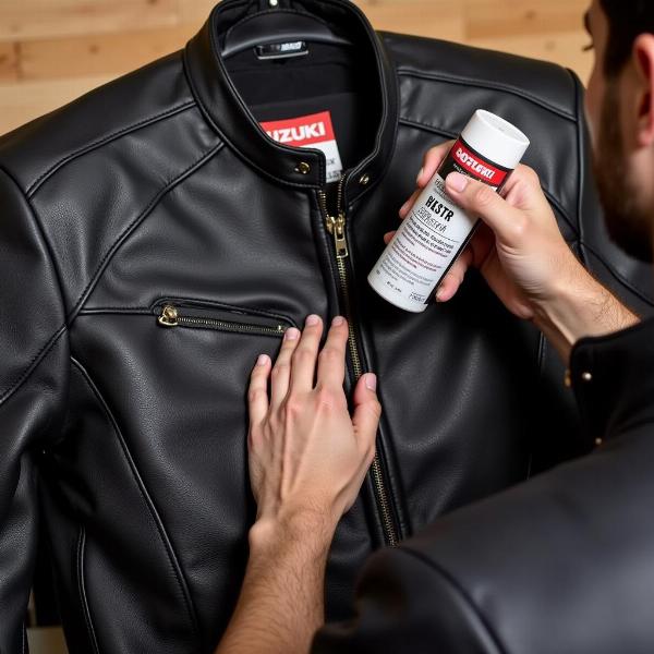 Entretien d'un blouson cuir Suzuki