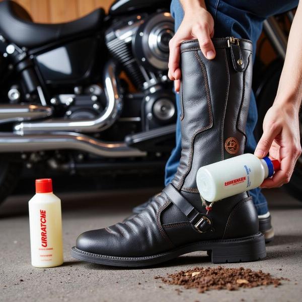 Entretien des bottes moto pour homme