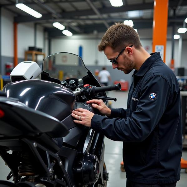 Entretien d'une moto BMW