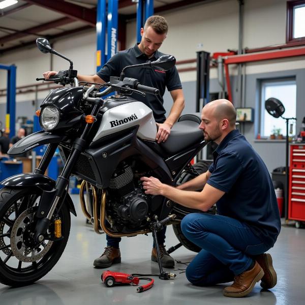 Entretien d'une moto GT Sport en atelier