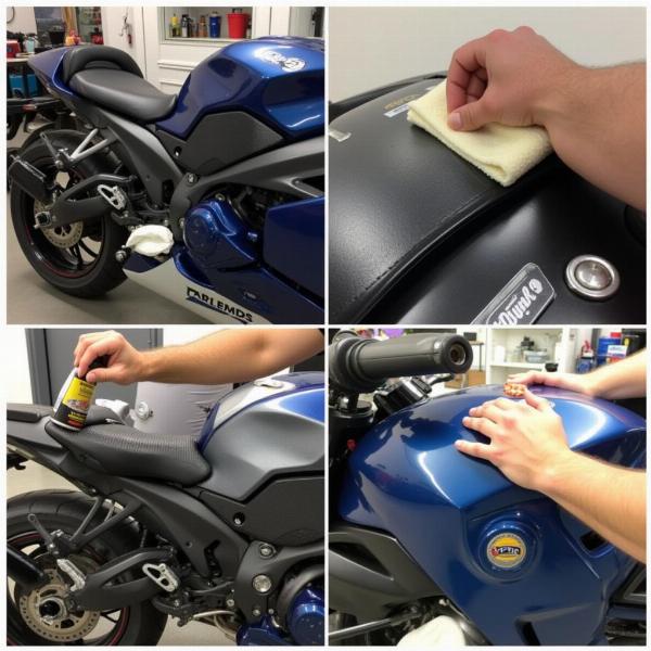 Entretien peinture moto après réparation