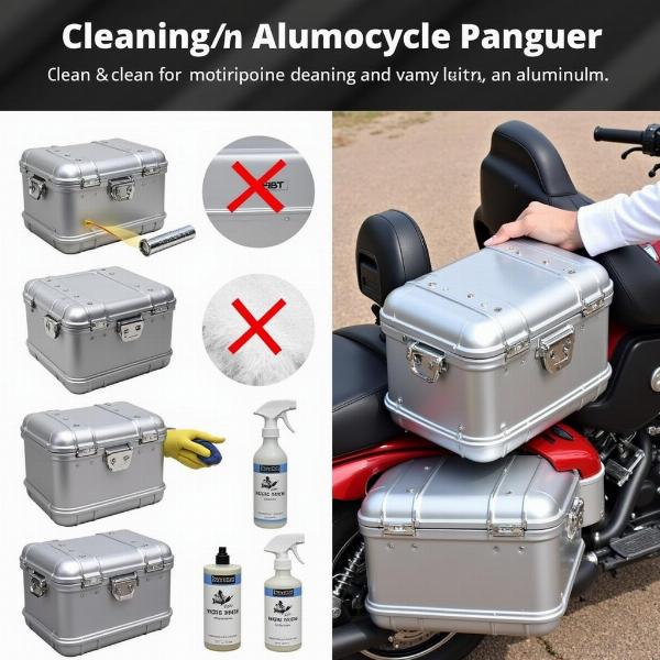 Entretien et nettoyage d'une valise moto en aluminium