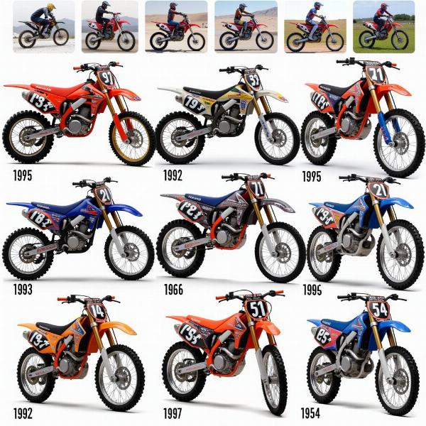 Évolution des Motos de Motocross et de leurs Champions