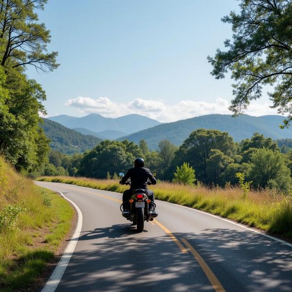 Explorer les environs de Joinville à moto