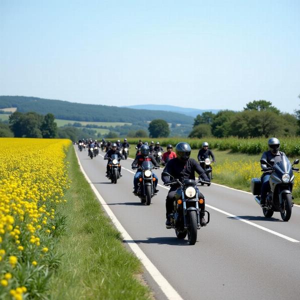 Balade moto à la Fête de la Moto Sevrey 2023