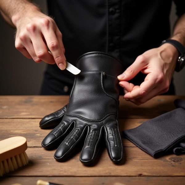 Entretenir ses gants moto cuir vintage