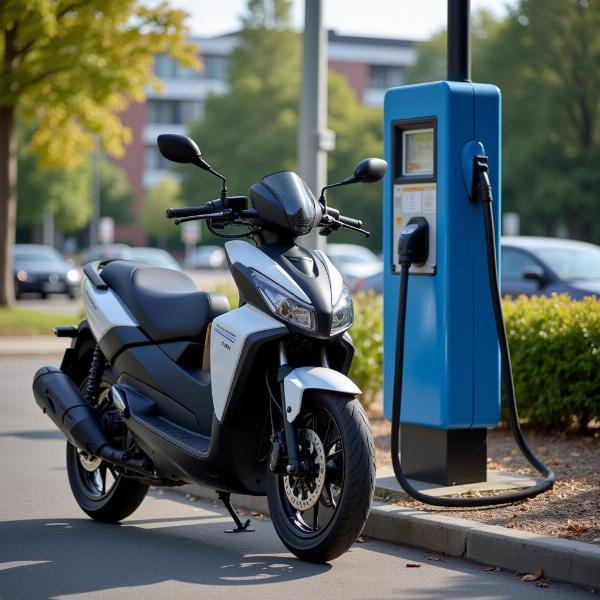 Recharge d'une moto électrique