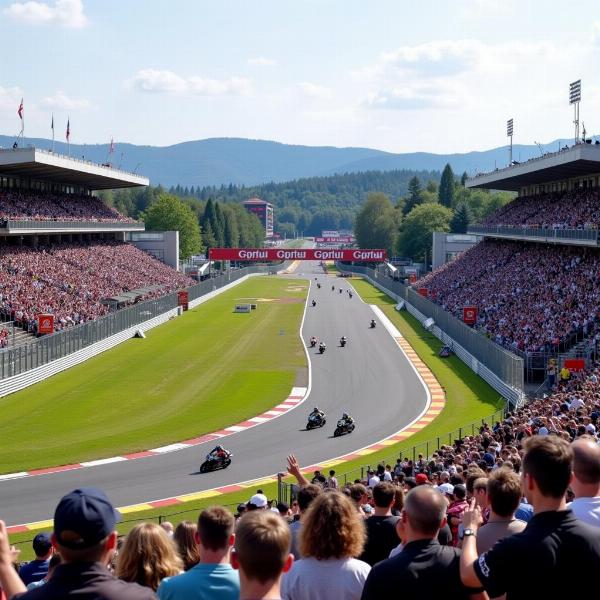 Circuit de Mugello, Italie, pendant le GP Moto.