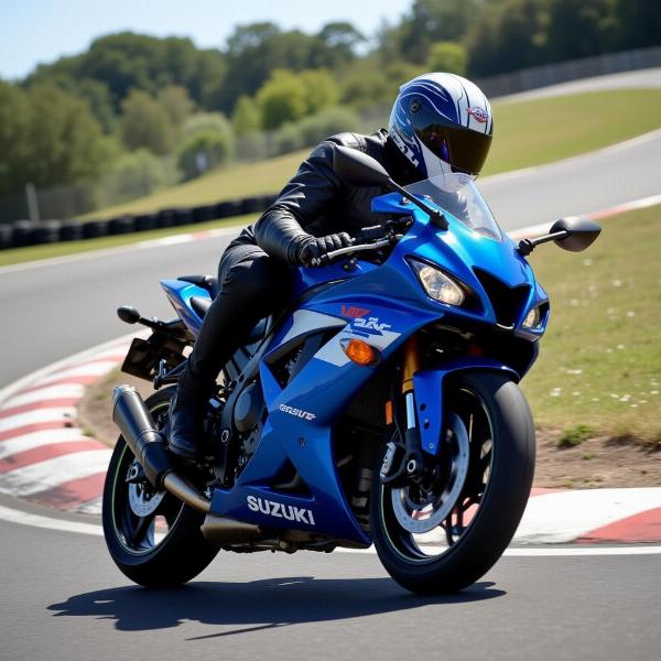 Suzuki GSX-R 1000 en action sur circuit