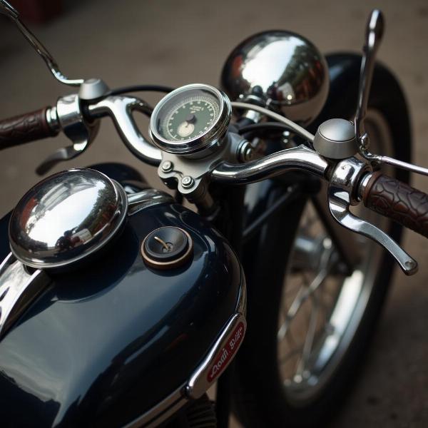 Guidon Moto Vintage Chrome