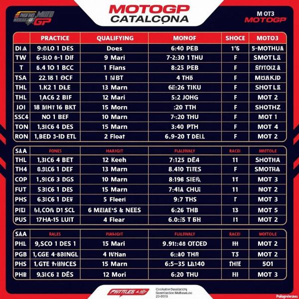 Horaires MotoGP Catalogne 2023