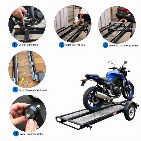 Guide d'installation d'un rail porte moto sur une remorque