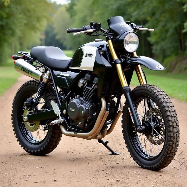 Kawasaki Z900RS transformée en scrambler