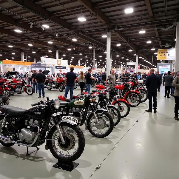 Exposition de motos anciennes au Le Mans Auto Moto Rétro