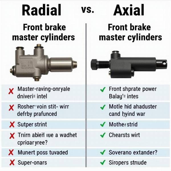 Types de Maitre Cylindre