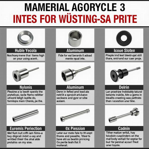 Différents matériaux pour la protection d'axe de roue