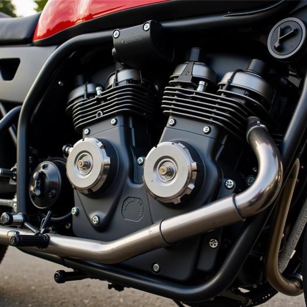 Moteur V-twin de la Moto Guzzi V7 Custom