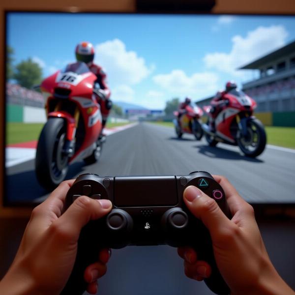 Graphismes améliorés de MotoGP 24 sur PS4