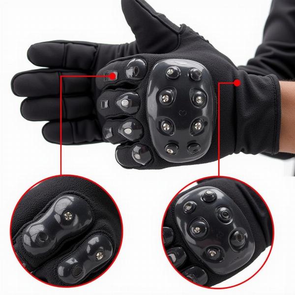 Gants moto avec protection aux articulations