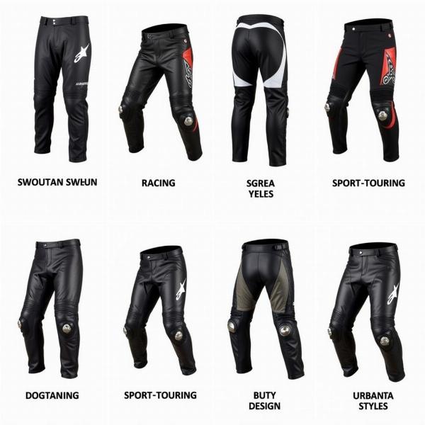 Différents modèles de pantalons cuir moto Alpinestars