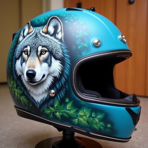 Peinture personnalisée pour casque moto